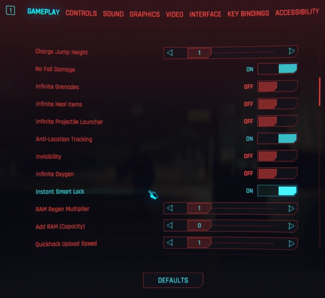 Cyberpunk 2077 "RED Cheat Menu от thisisdumbtodownload: Редактор игрока, предметов, транспорта и мира"