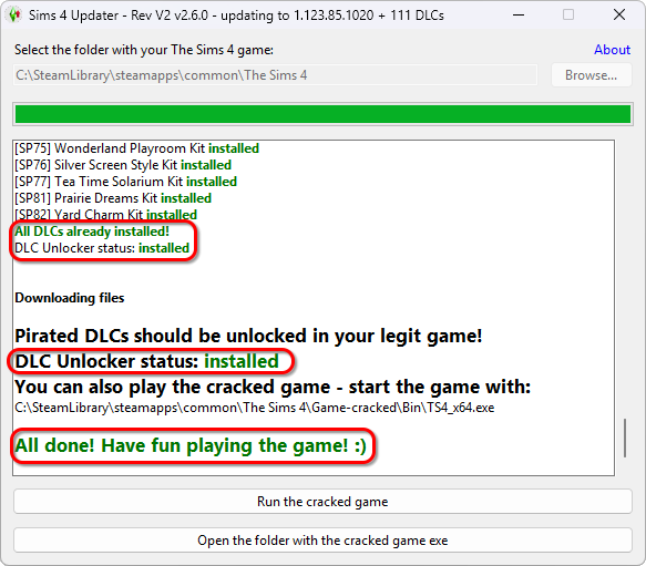 The Sims 4 "DLC Updater" [1.124.55.1030] {Anadius / aaros}