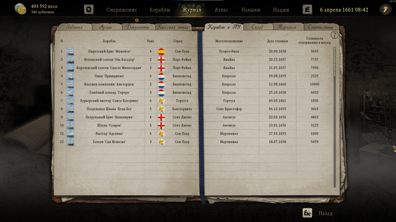 Caribbean Legend "Сохранение - Пиратская Сага" [ver. 1.8.0]