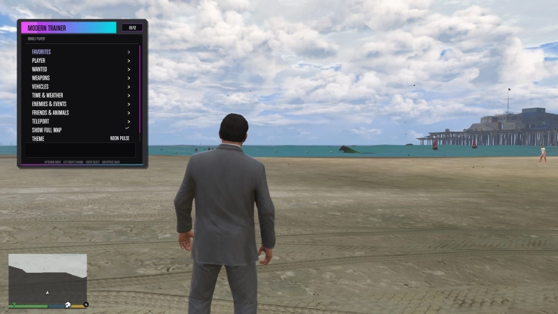 GTA V "Modern Trainer от onestarlaw: Игрок, оружие, транспорт, враги, телохранители и карта"