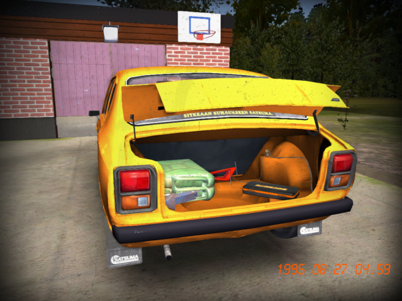 My Summer Car "Сохранение - стоковая Satsuma на ходу, полный бак, техосмотр пройден, много денег"